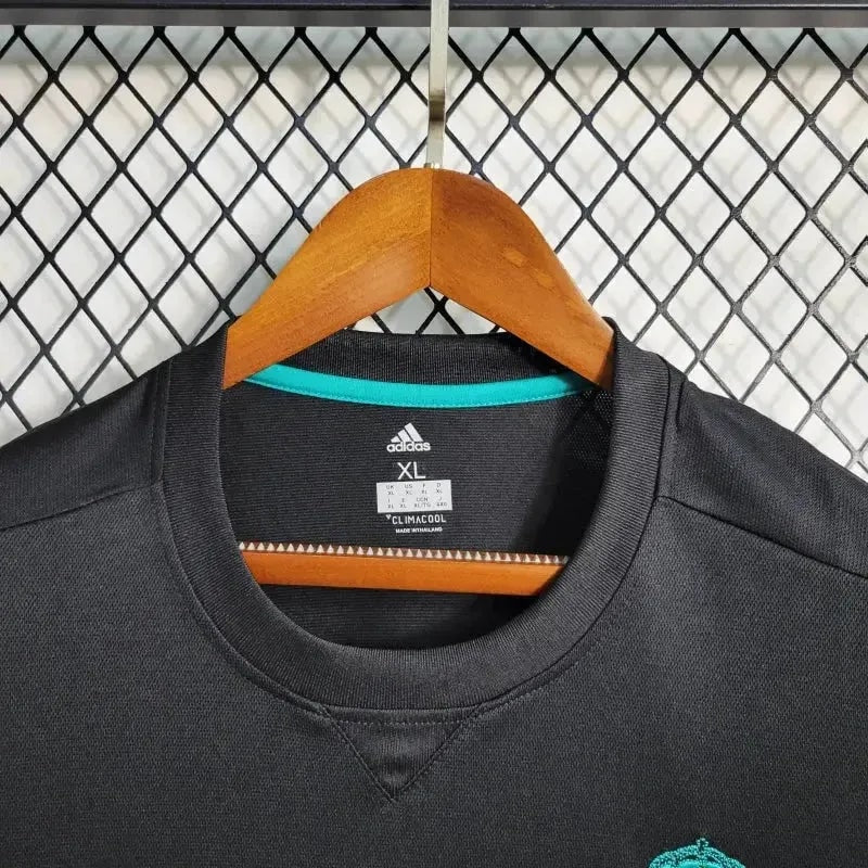Real Madrid Retro Away Long Sleeve Jersey 2017/18 - Black And Teal - photo 10