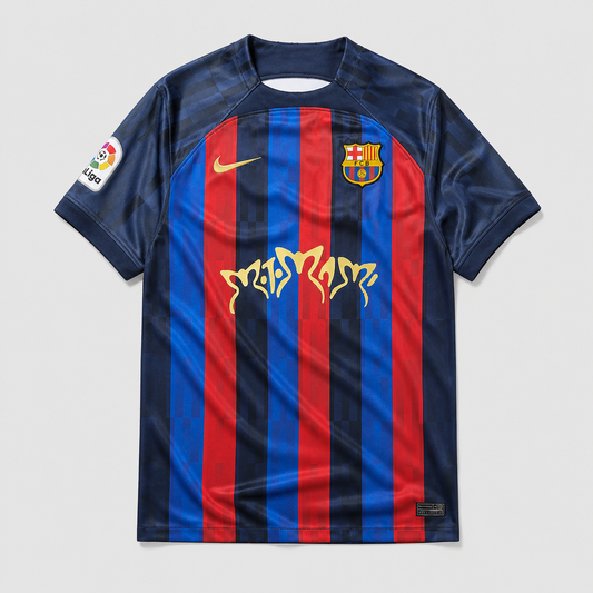 Barcelona Home Jersey 2023/24 - Yellow Script Logo