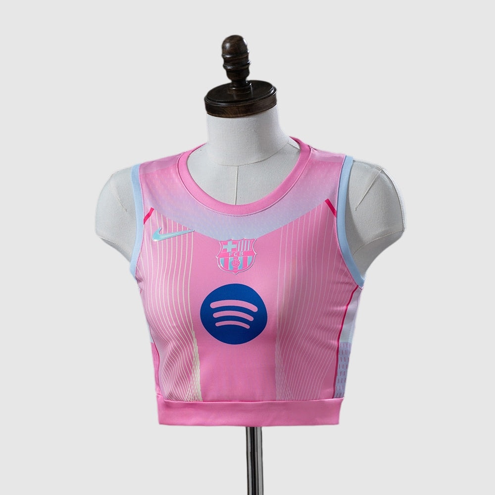 Barcelona Special Edition Women's Crop Tank Top Pink