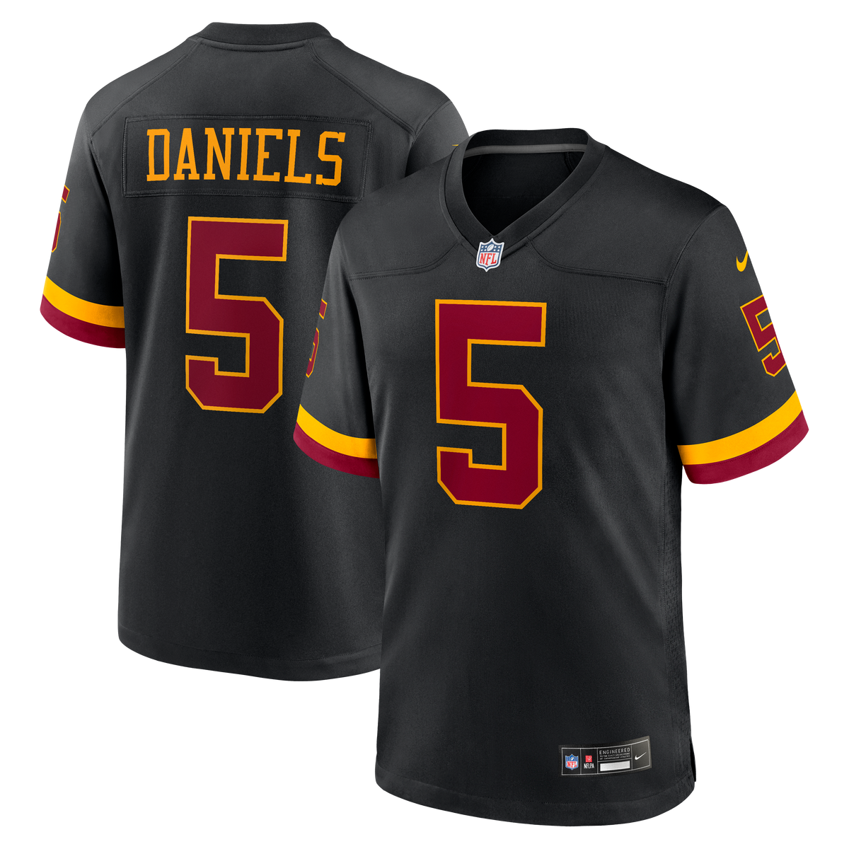 Washington Commanders Jayden Daniels Alternate Game Jersey Black - photo 15