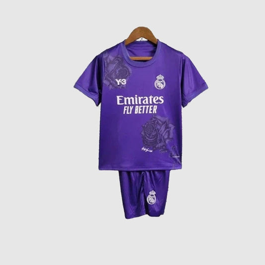 Real Madrid Y3 2024/25 Fourth Kids Kit - Purple