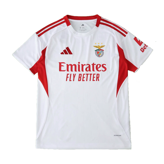Benfica Away Jersey 2025/26 - White And Red