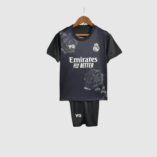 Real Madrid Y3 2024/25 Fourth Kids Kit - Black
