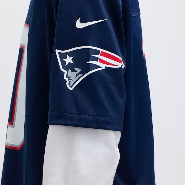 Maglia New England Patriots Drake Maye Game Blu Navy - foto 11