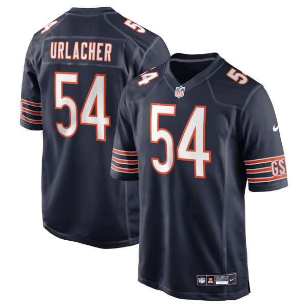 Chicago Bears Brian Urlacher Game Retired Player Jersey Navy - photo 2