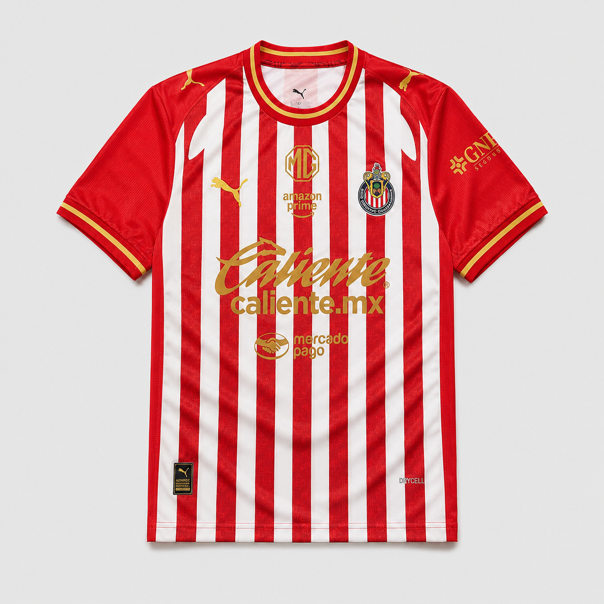 Chivas Guadalajara Home Jersey 2026/27 - Red White Gold Trim